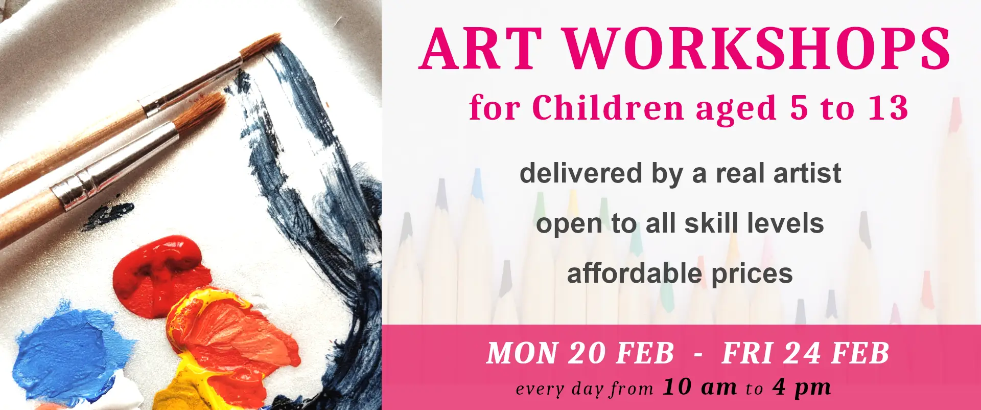 February Art Workshops for Kids February Art Workshops for Kids