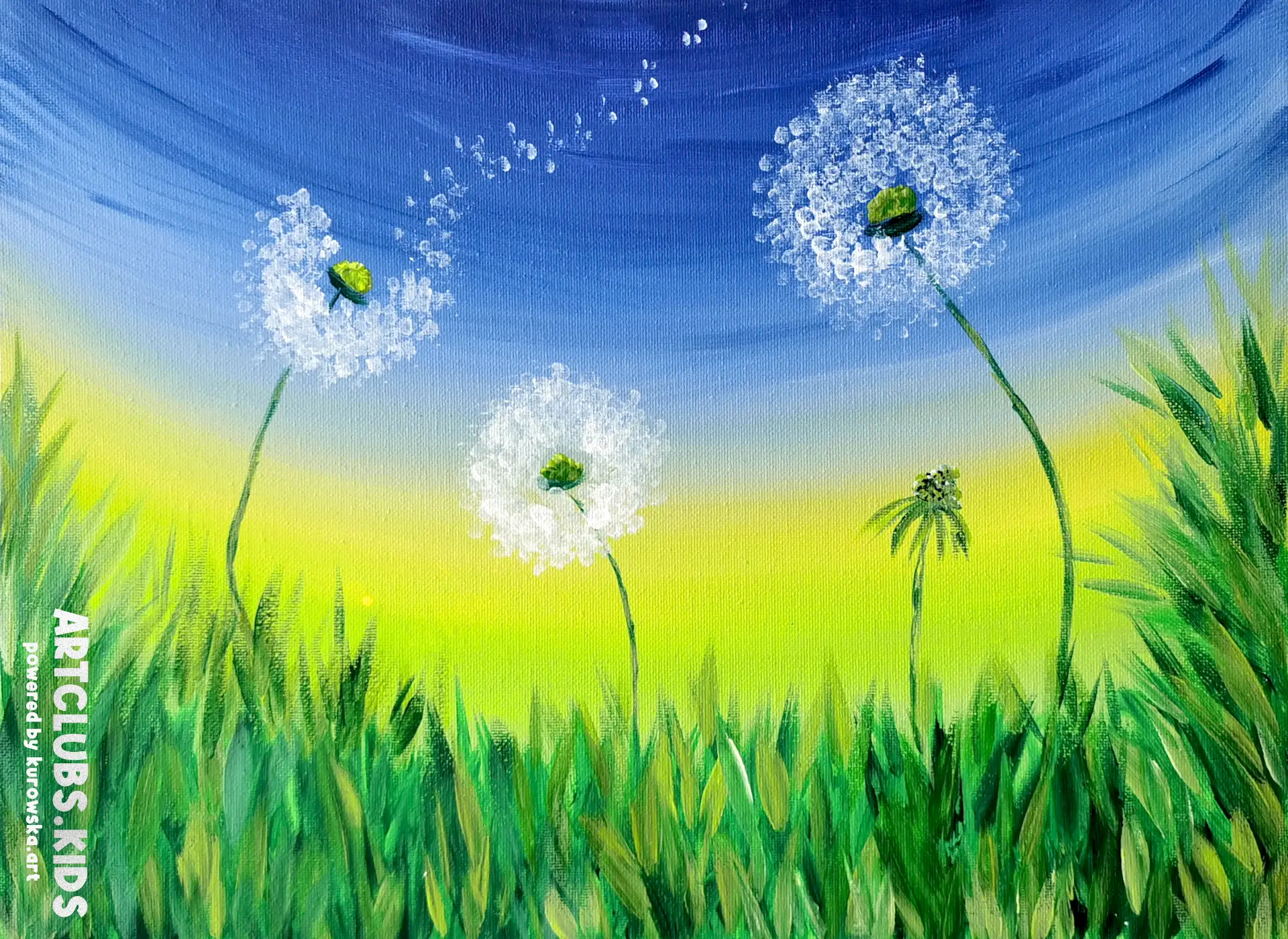 Dandelions In The Field - Art Classes for Kids