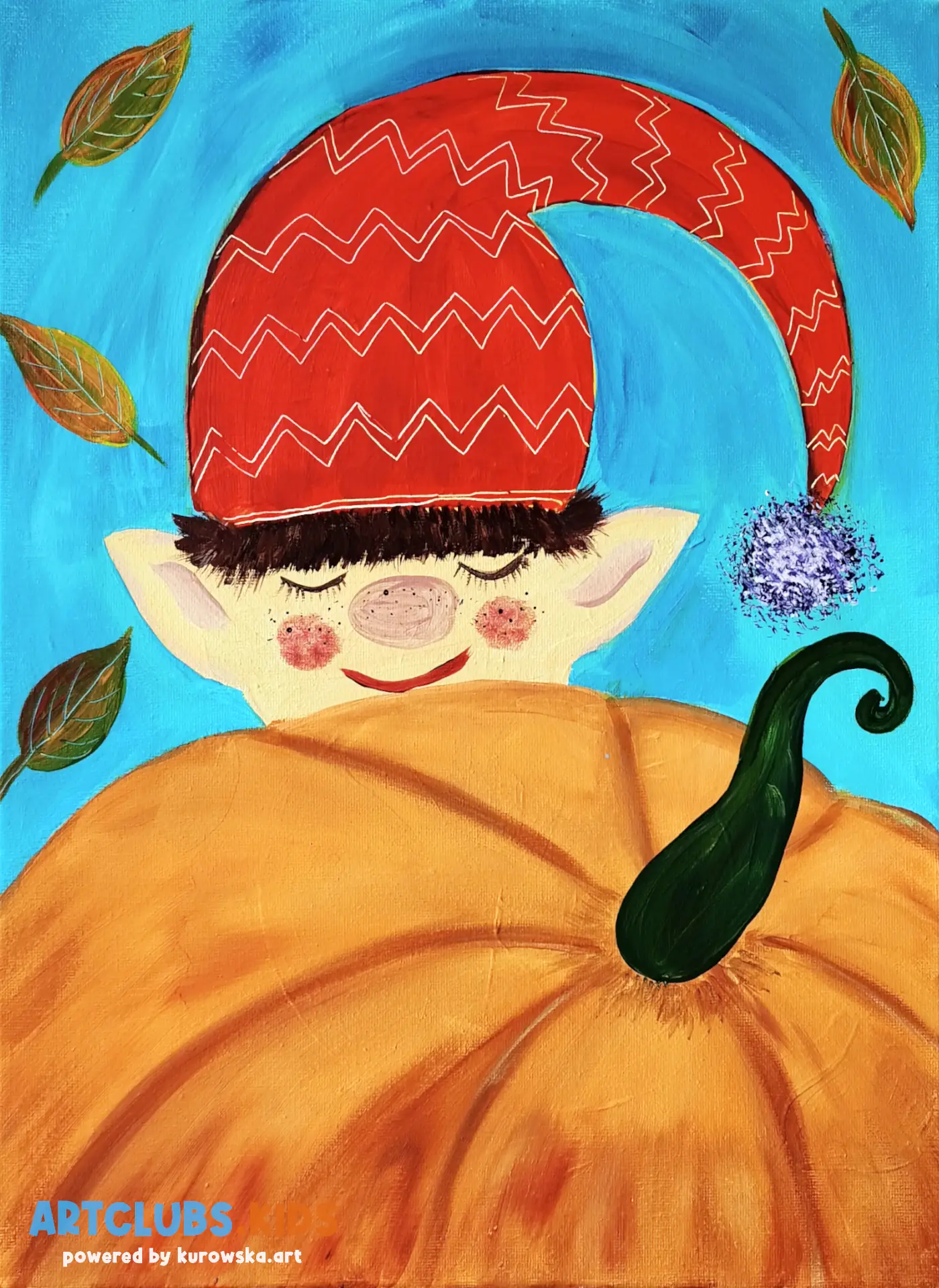 Elf and the Pumpkin - Art Classes for Kids